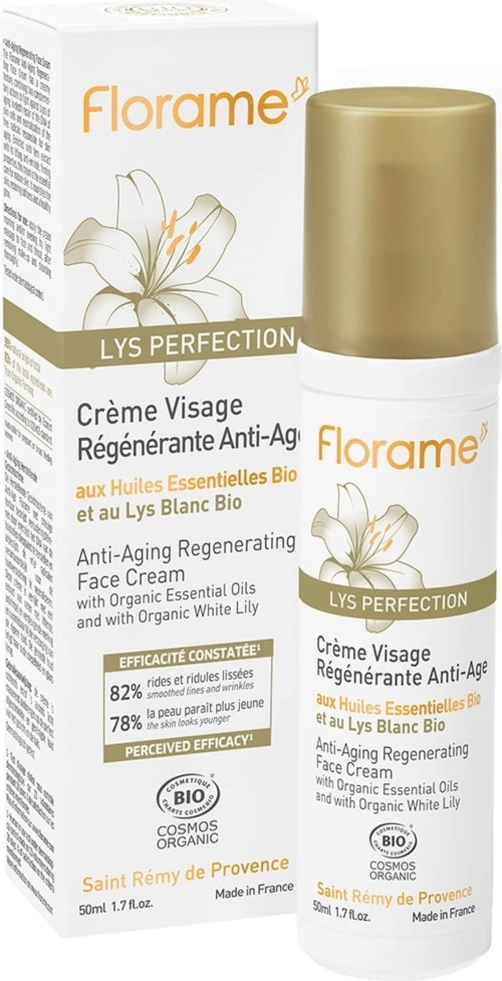 Florame Lys Perfection Crema Viso Rigenerante Anti Age 50 Ml Ecco