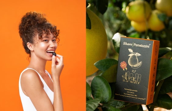 Superfood aus Pflaumen und Pomelos