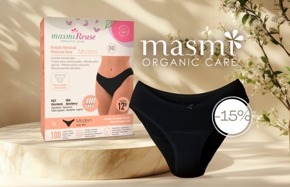 Masmi Bio Periodenslips in Aktion