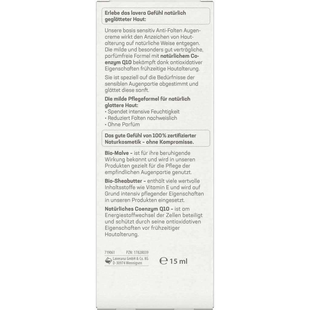 lavera basis sensitiv AntiAging Eye Cream Q10, 15 ml Ecco Verde