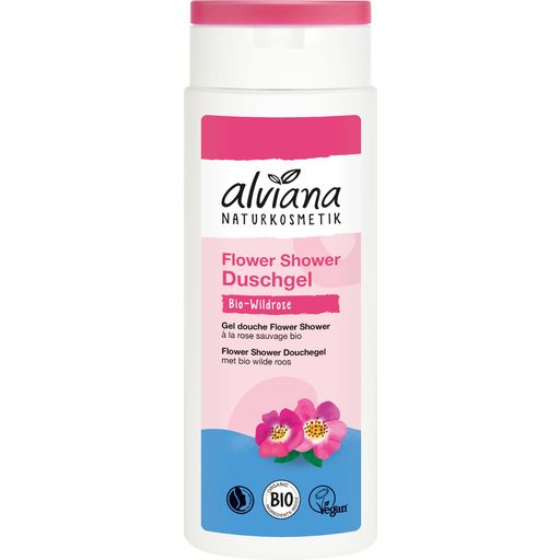 alviana Naturkosmetik Flower Shower sprchový gel s růží - 250 ml
