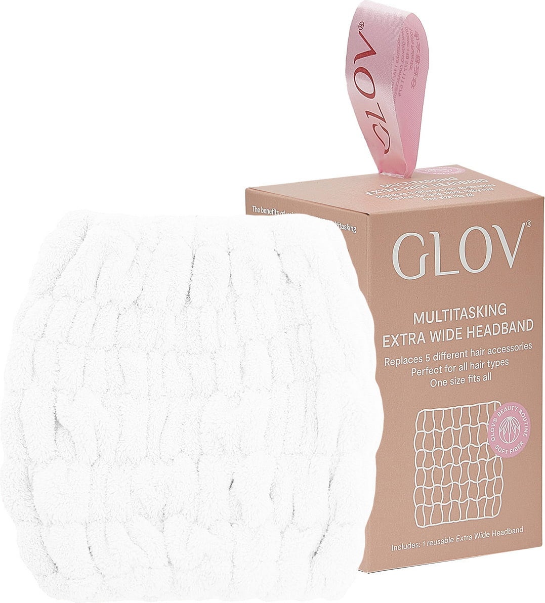 GLOV Extra Wide Headband - White