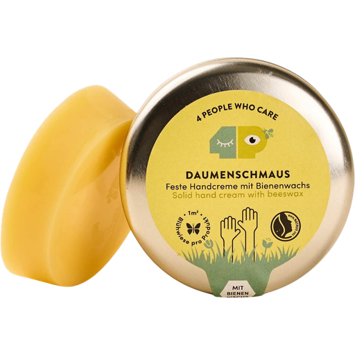 4 PEOPLE WHO CARE Feste Handcreme "Daumenschmaus" - Dose