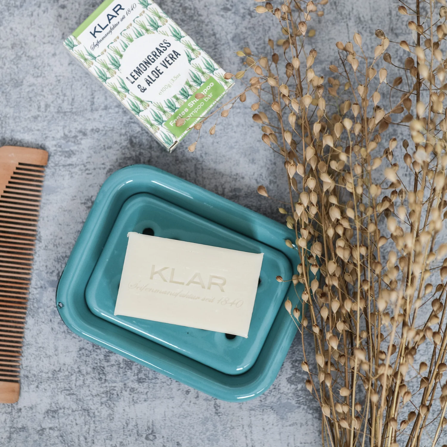 KLAR Festes Shampoo Lemongrass & Aloe Vera - 100 g