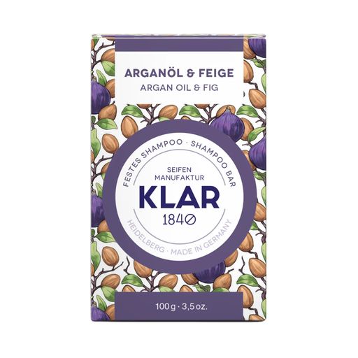KLAR Festes Shampoo Arganöl & Feige - 100 g
