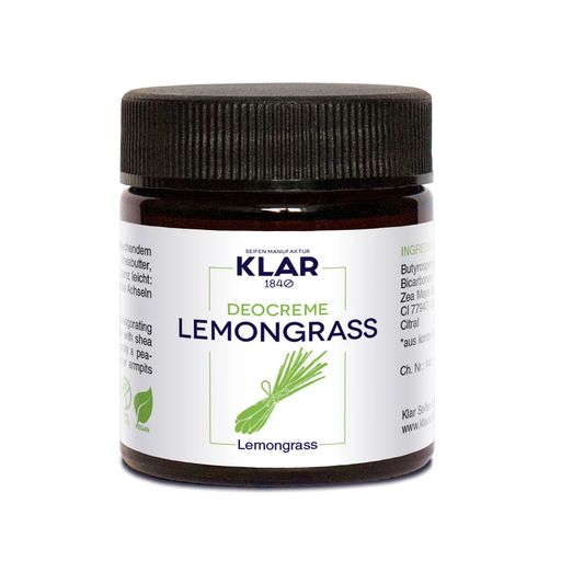 KLAR Deodorační krém s citronovou trávou - 30 ml