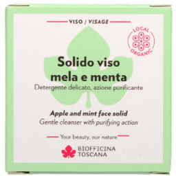 Biofficina Toscana Solid Face Cleanser, Apple & Mint - 50 g