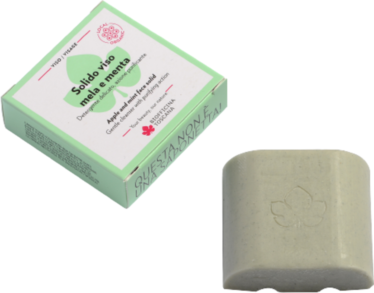 Biofficina Toscana Fester Gesichtsreiniger Apfel & Minze - 50 g
