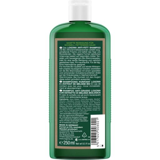 LOGONA Šampon na mastné vlasy - 250 ml