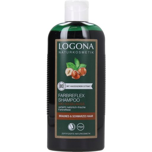 LOGONA Šampon za nego barvanih las - rjavo-čr - 250 ml