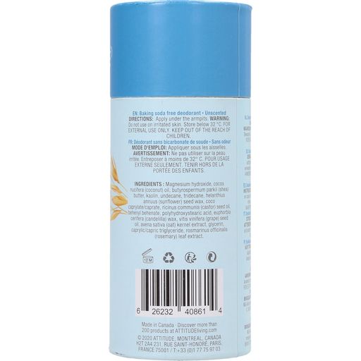Oatmeal Sensitive Natural Care Deodorant - Unscented - 85 g
