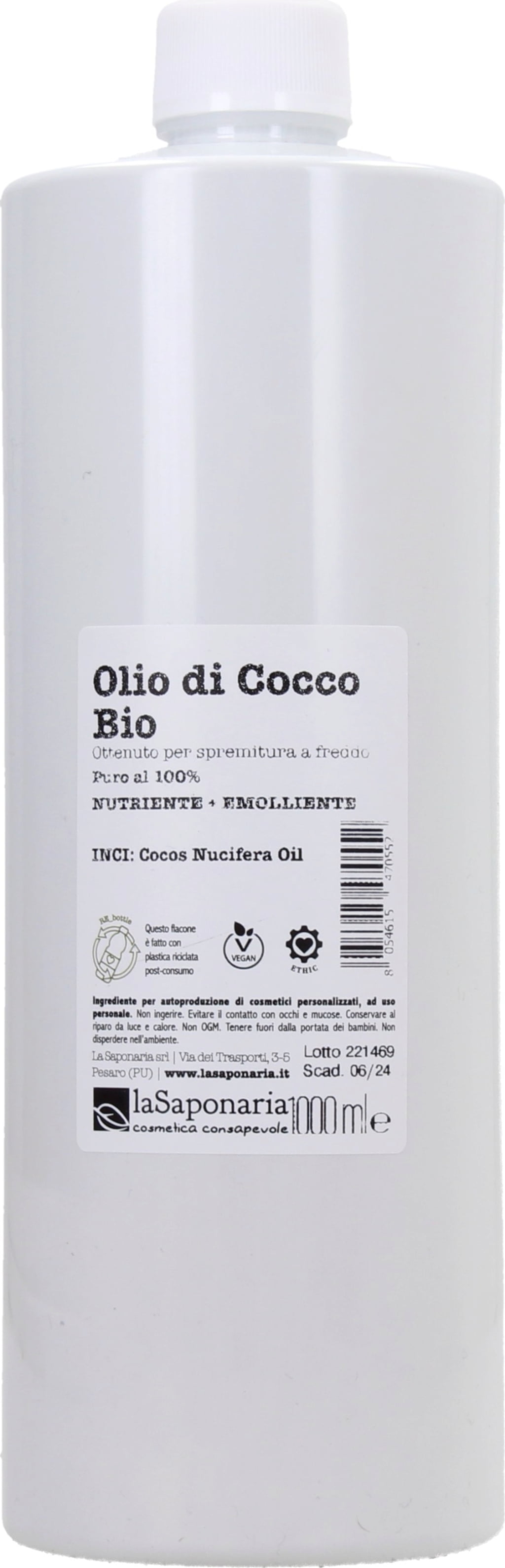 La Saponaria Olio di Cocco Bio - 1 L