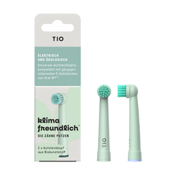 TIOMATIK Brush Heads for Electrical Toothbrushes  - 2 Pcs