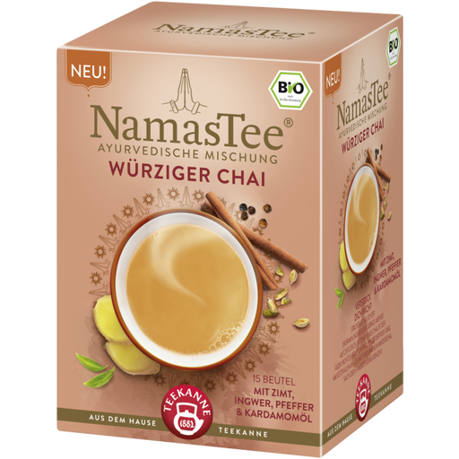 TEEKANNE NamasTee Organic Spicy Chai Tea  - 15 double chamber bags