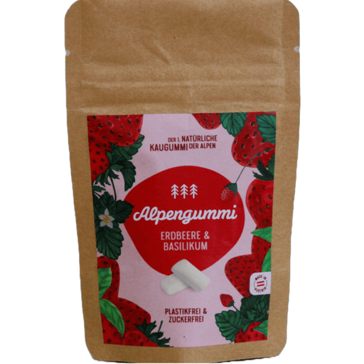 Alpengummi Kaugummi Erdbeere-Basilikum - 12 g