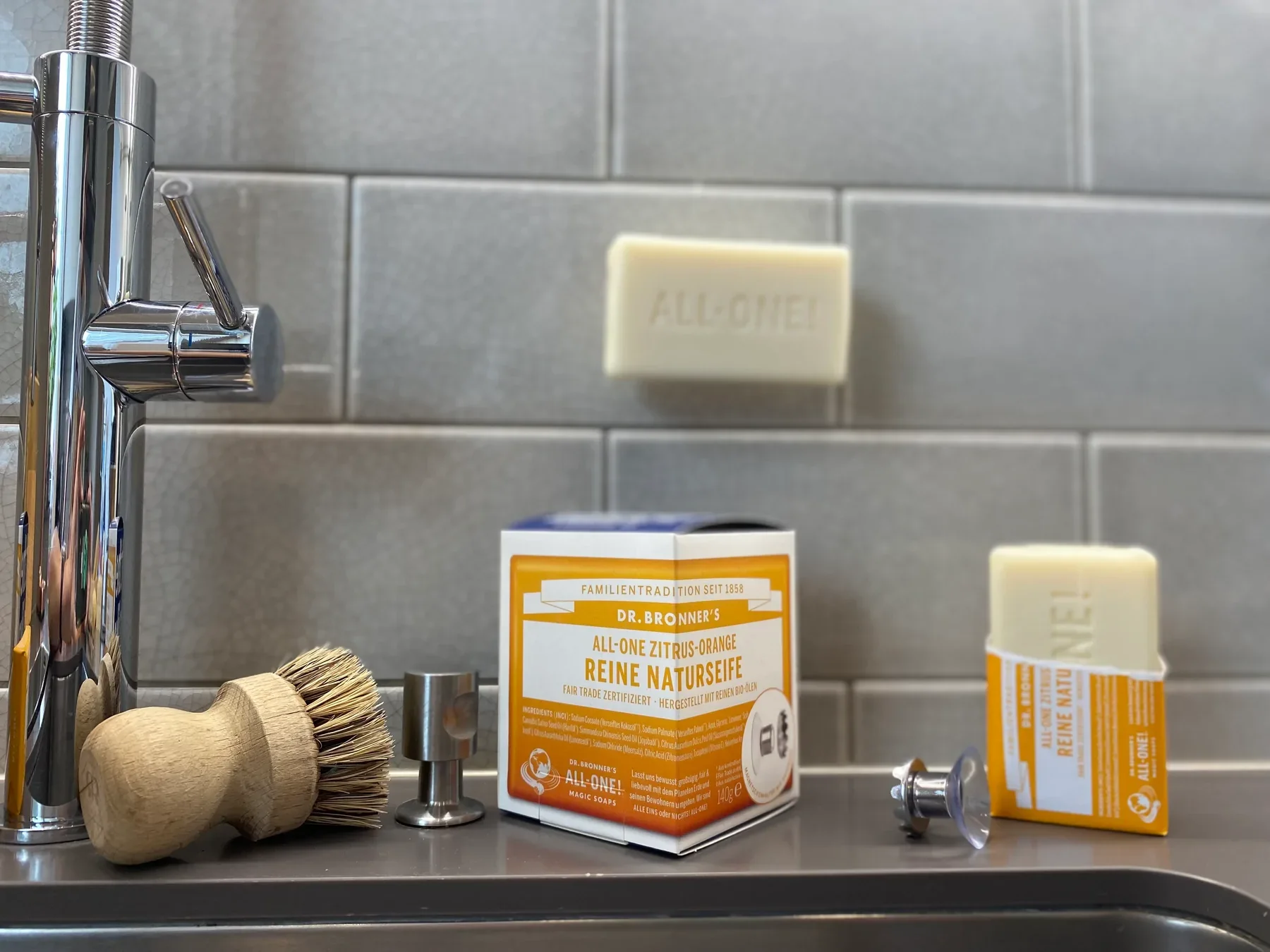 Dr. Bronner's Soap & Soap Holder Set  - 1 Pc