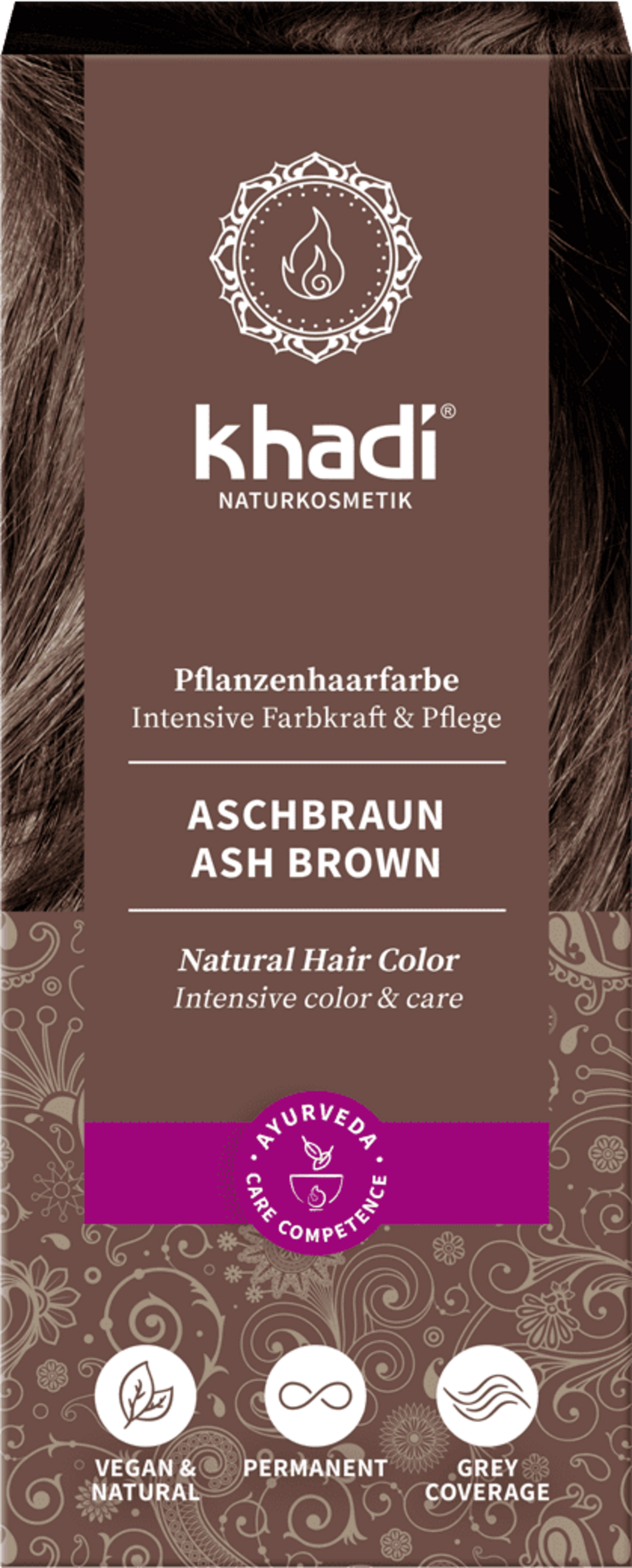 Coloration Capillaire Végétale "Ash Brown" - 100 g