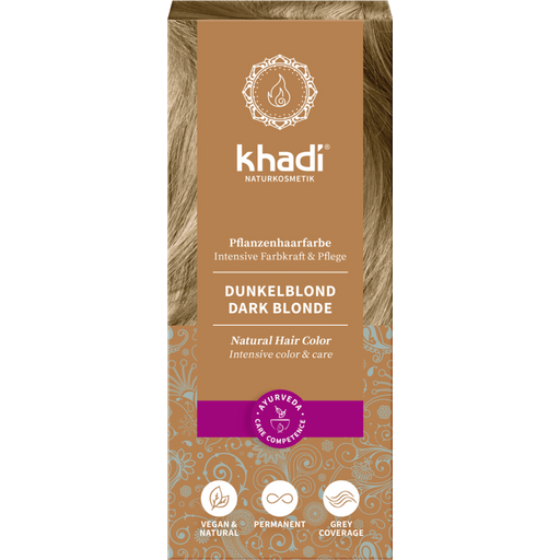 Khadi® Roślinna farba do wlosów ciemny blond - 100 g