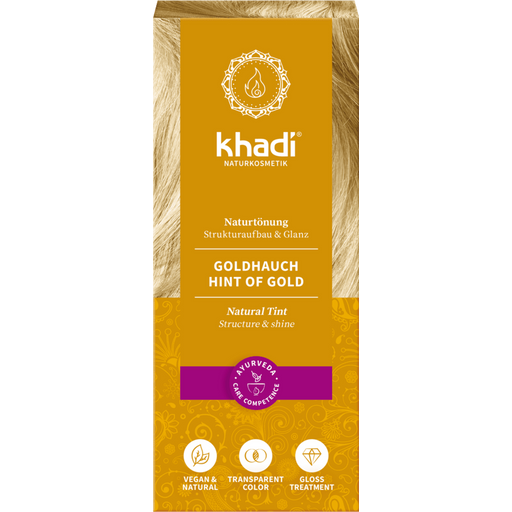 Khadi® Rostlinná barva na vlasy - zlatý nádech - 100 g