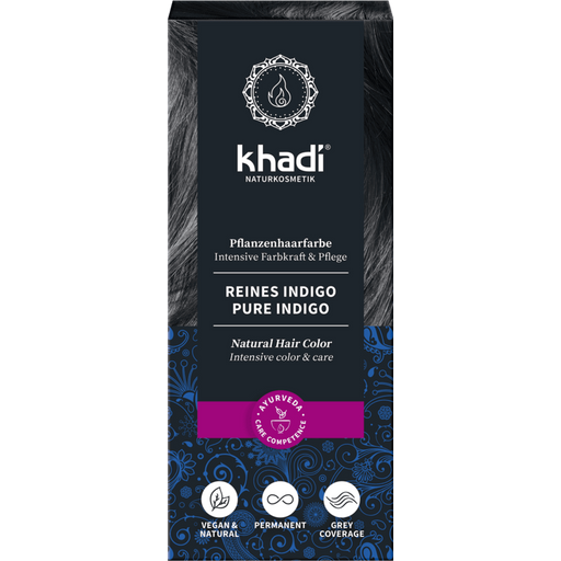 Khadi® Rostlinná barva na vlasy - čisté indigo - 100 g