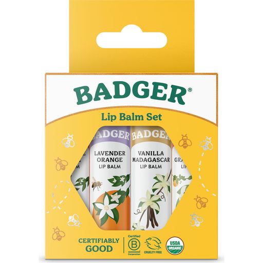 Badger Balm Klasičen set za ustnice - zlat - 1 set