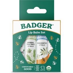 Badger Balm Set Green Barras Labios