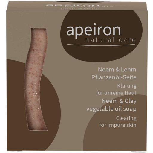 Apeiron Neem & Lehm - Sapone all'Olio Vegetale - 100 g 