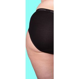 Lunette period panty - črne menstrualne hlačke - XXL