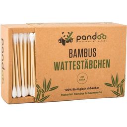 pandoo Palitos de Algodón Orgánico y Bambú - 100 unidades