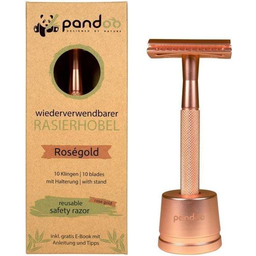 pandoo Fém biztonsági borotva  - Rose gold