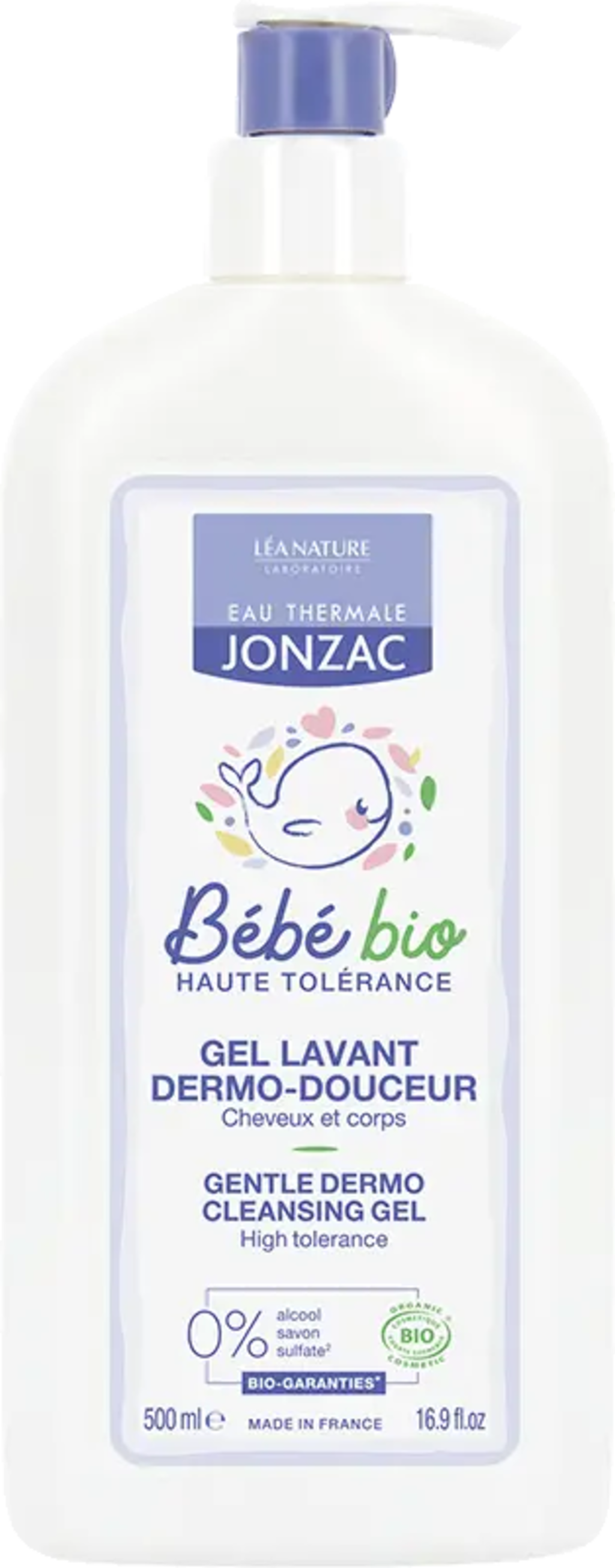 Eau Thermale JONZAC BébéBio 2in1 Gentle Dermo Cleansing Gel - 500 ml