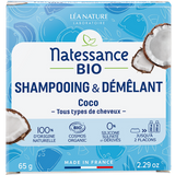 Natessance 2u1 čvrsti šampon i regenerator - kokos