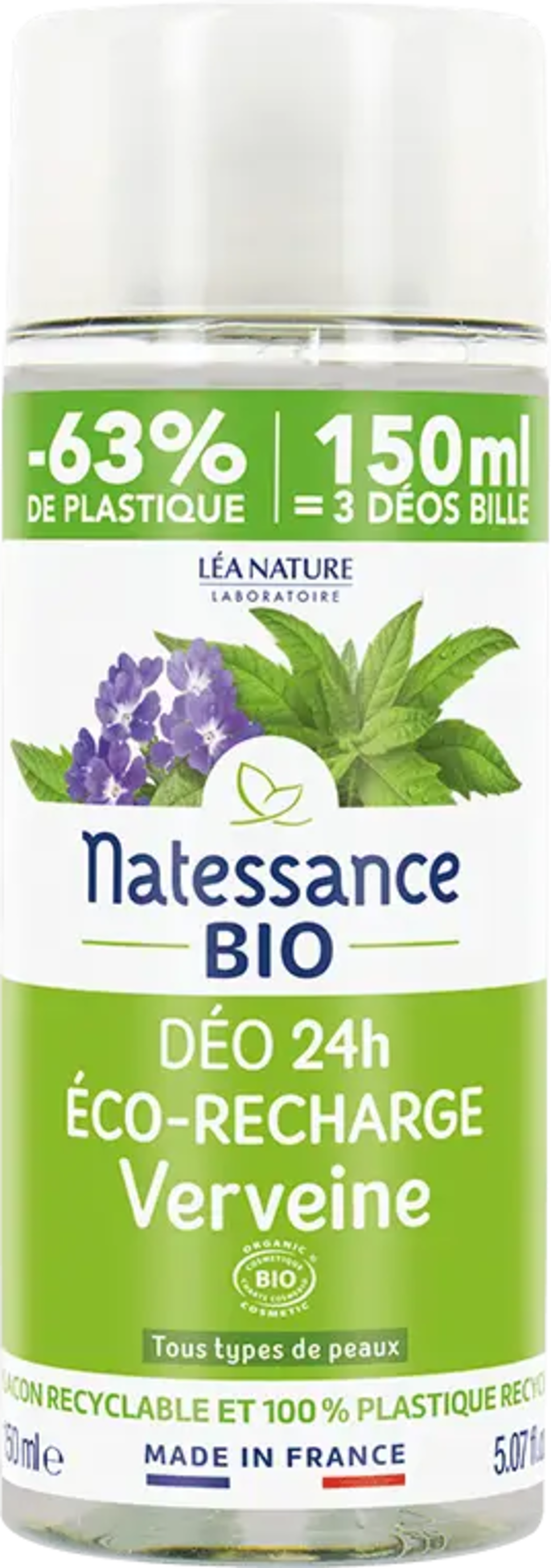 Natessance Deo Roll-on Verbene - Refill 150 ml