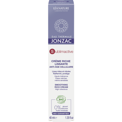 Jonzac Sublimactive Smoothing Rich Cream - 40 ml