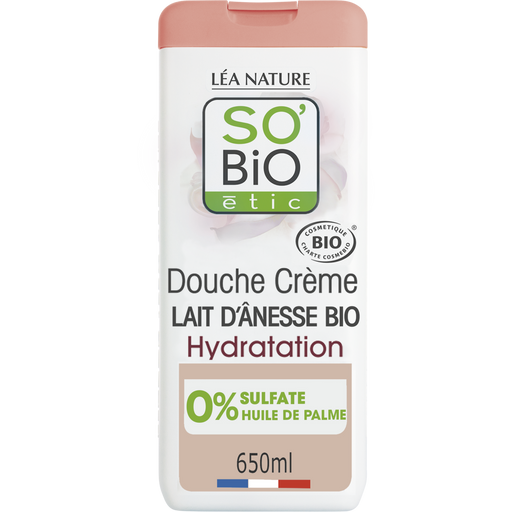 LÉA NATURE SO BiO étic Crème Bain-Douche au Lait d'Ânesse - 650 ml