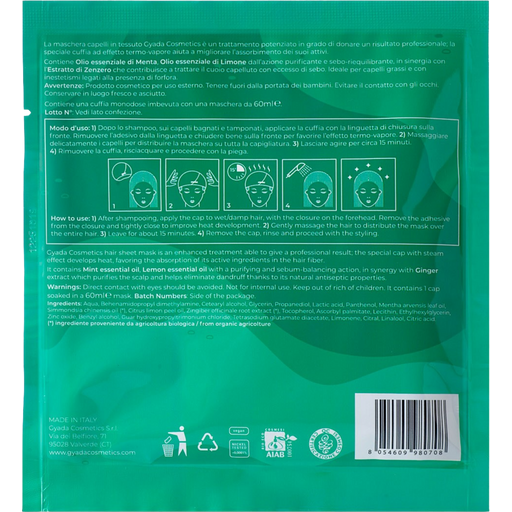 Gyada Cosmetics Purifying Hair Sheet Mask - 60 ml
