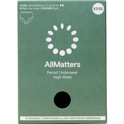 AllMatters Period Underwear High Waist Black - XXXL
