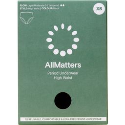 AllMatters High Waist Period Underwear Black - XS