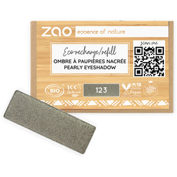 Zao Refill Rectangle Eye Shadow - 123 Pearly Grey Khaki