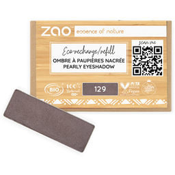 Zao Refill Rectangle Eye Shadow - 129 Pearly Taupe
