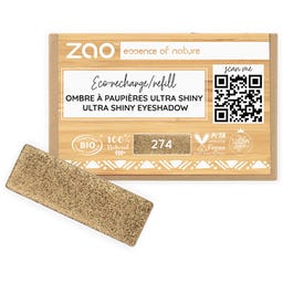 Zao Recharge Ombre à Paupières Rectangle - 274 Ultra Pearly Brown Bronze
