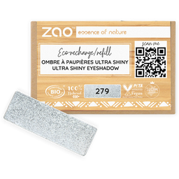 Zao Make up Refill Rectangle Eye Shadow - 279 Ultra Pearly Grey Diamond