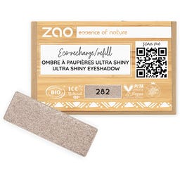 Zao Make up Refill Rectangle Eye Shadow - 282 Ultra Shiny Lilac Silver