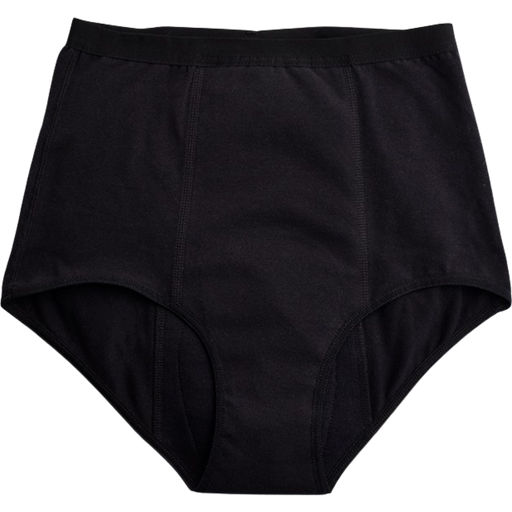 High Waist Period Underwear, Light Flow - Black - XS