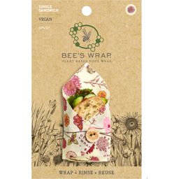 Bee's Wrap Tissu à la Cire Vegan pour Sandwich - 1 pcs