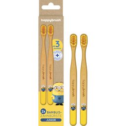 happybrush Minions Bamboo Toothbrush - 2 pcs