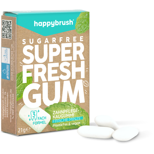 happybrush Zahnpflege-Kaugummi Superfresh