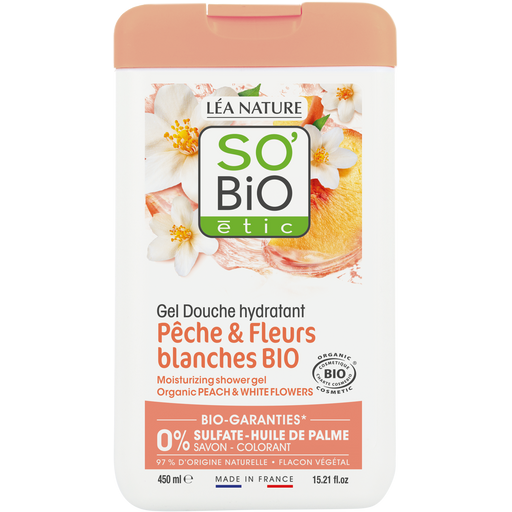 Hydratisierendes Duschgel Pfirsich & Weiße Blüten - 450 ml