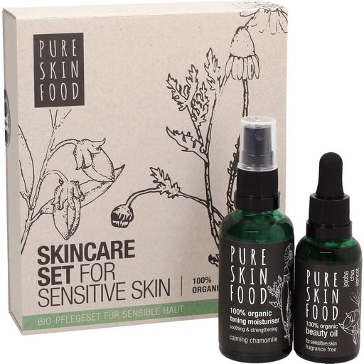 PURE SKIN FOOD Organic Skincare Set For Sensitive Skin - 1 компл.