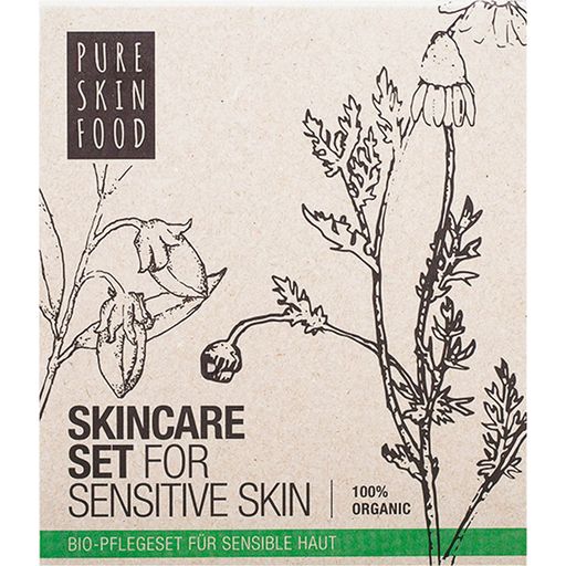 PURE SKIN FOOD Organic Skincare Set For Sensitive Skin - 1 kit